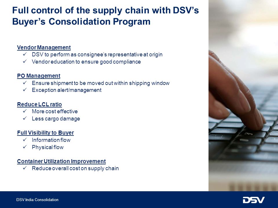 Full control of the supply chain with DSV’s Buyer’s Consolidation Program