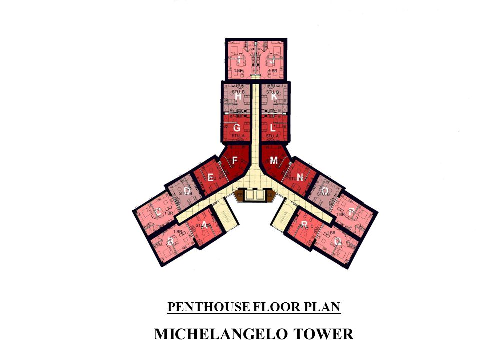 PENTHOUSE FLOOR PLAN MICHELANGELO TOWER