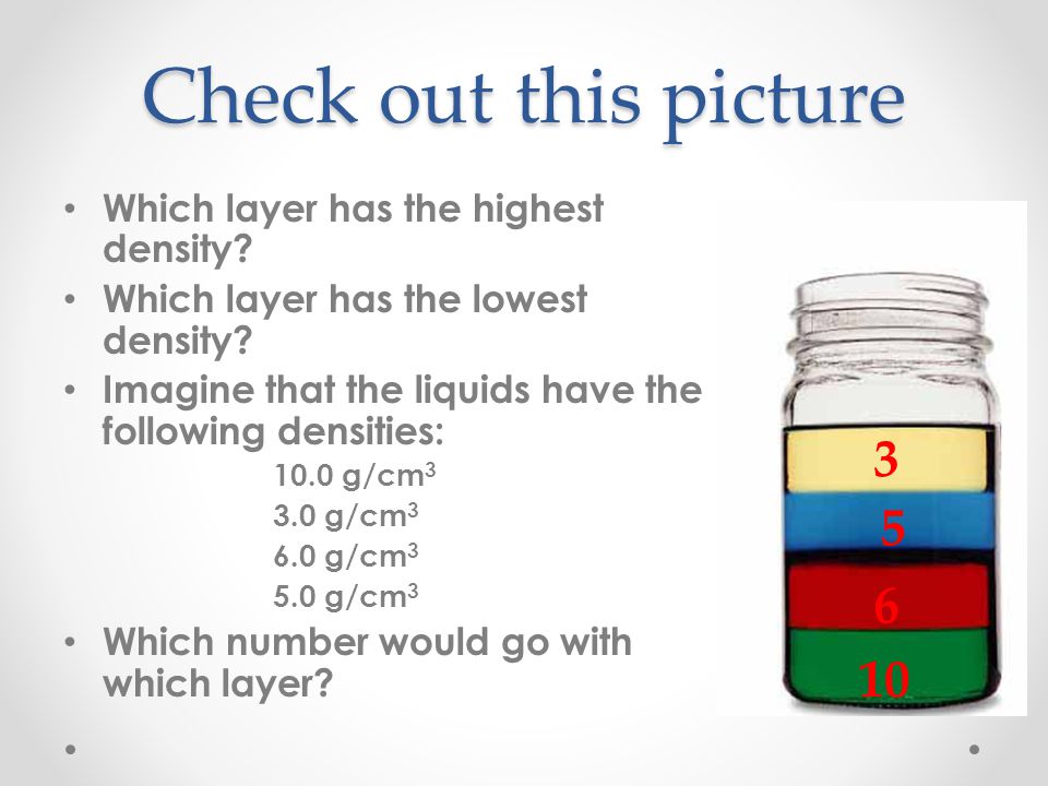 Check out this picture Which layer has the highest density