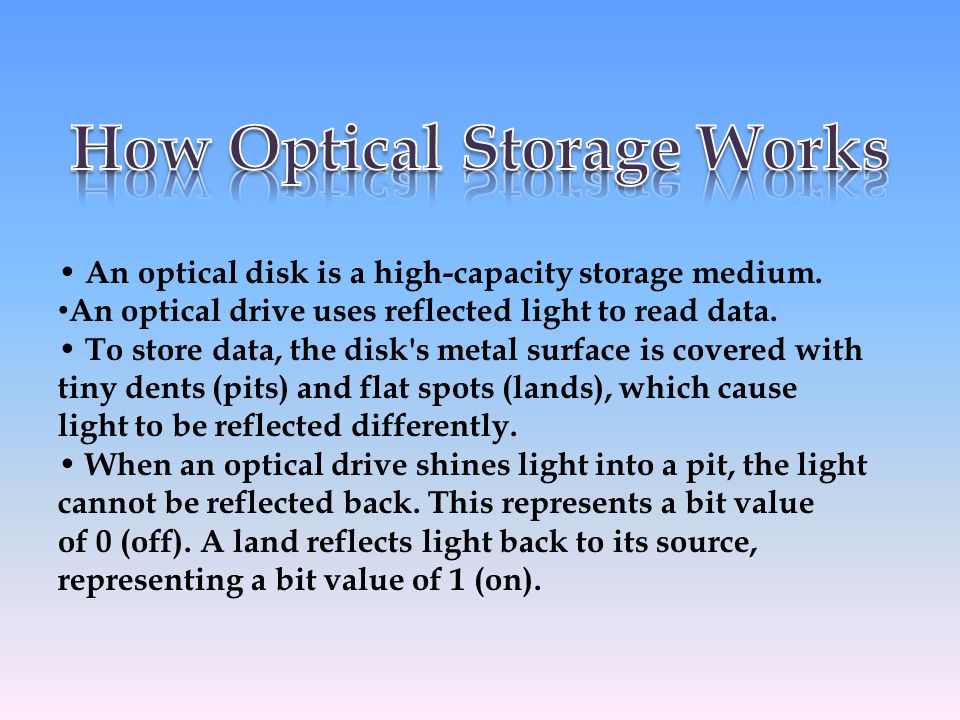 How Optical Storage Works