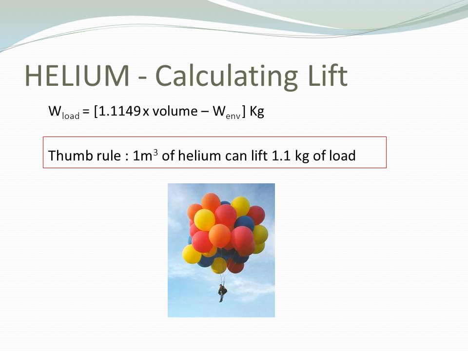 HELIUM - Calculating Lift