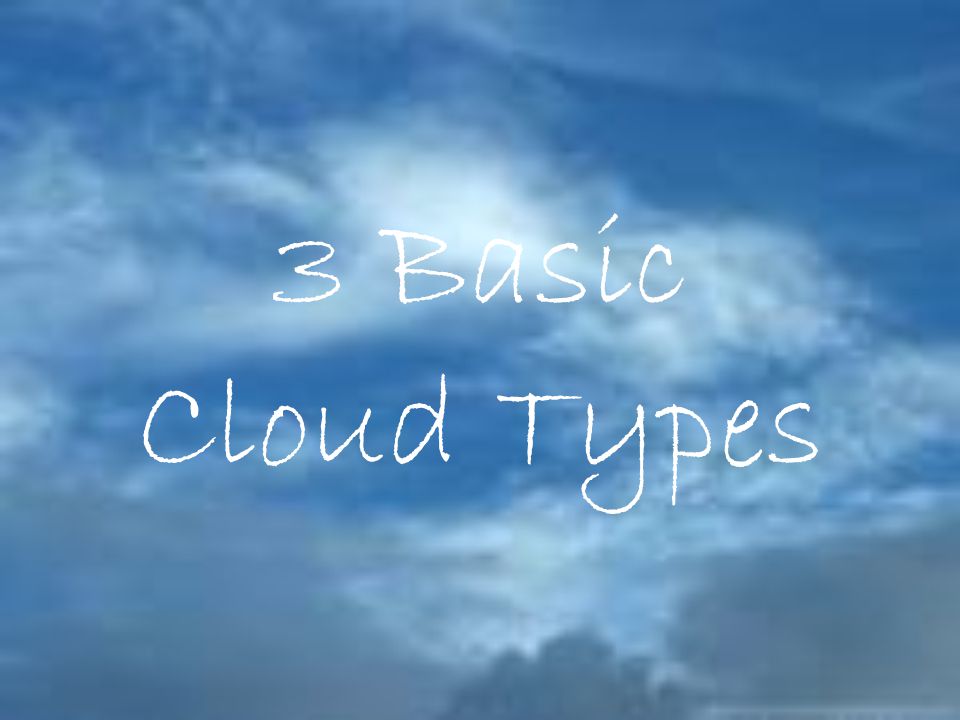 3 Basic Cloud Types