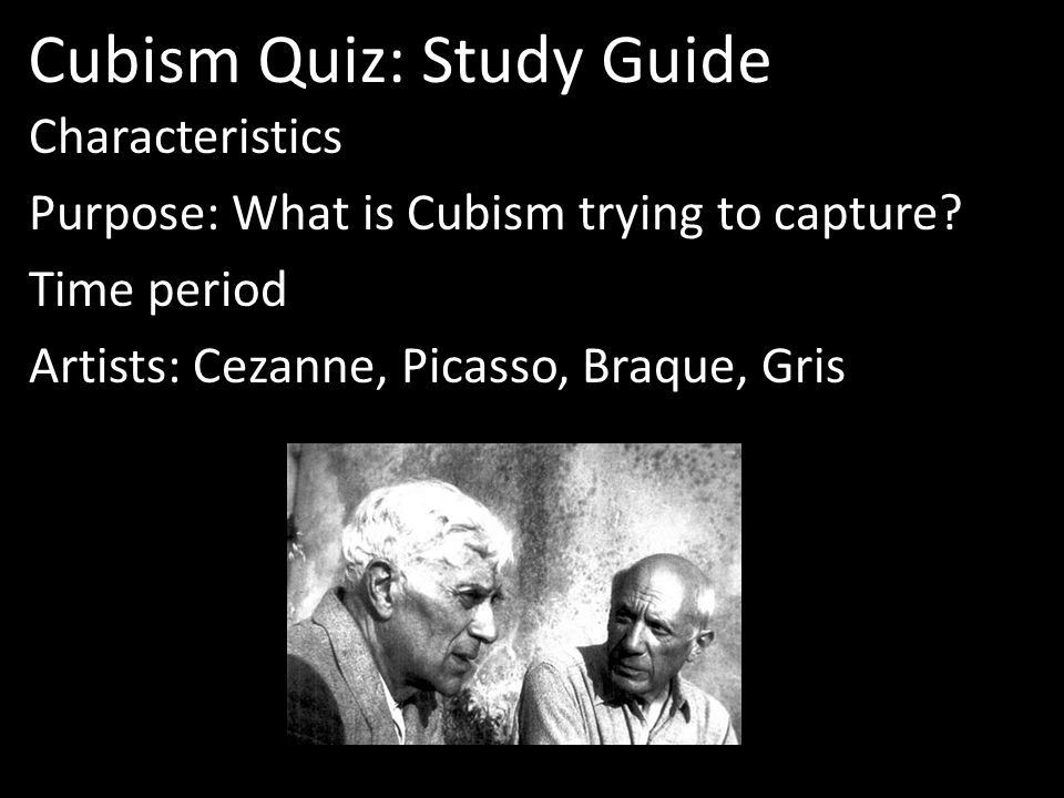 Cubism Quiz: Study Guide