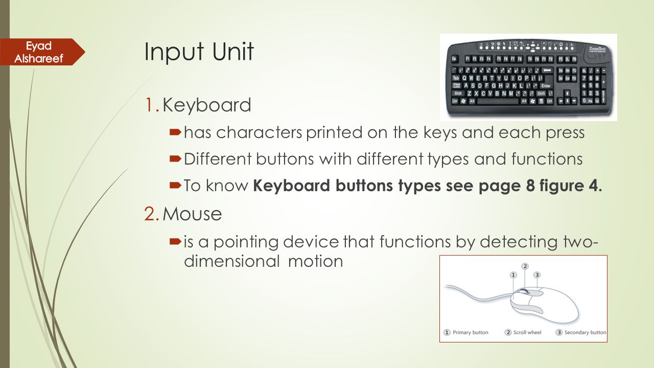 Input Unit Keyboard Mouse
