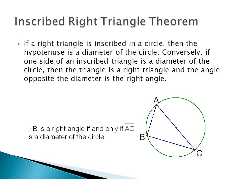 Inscribed Right Triangle Theorem