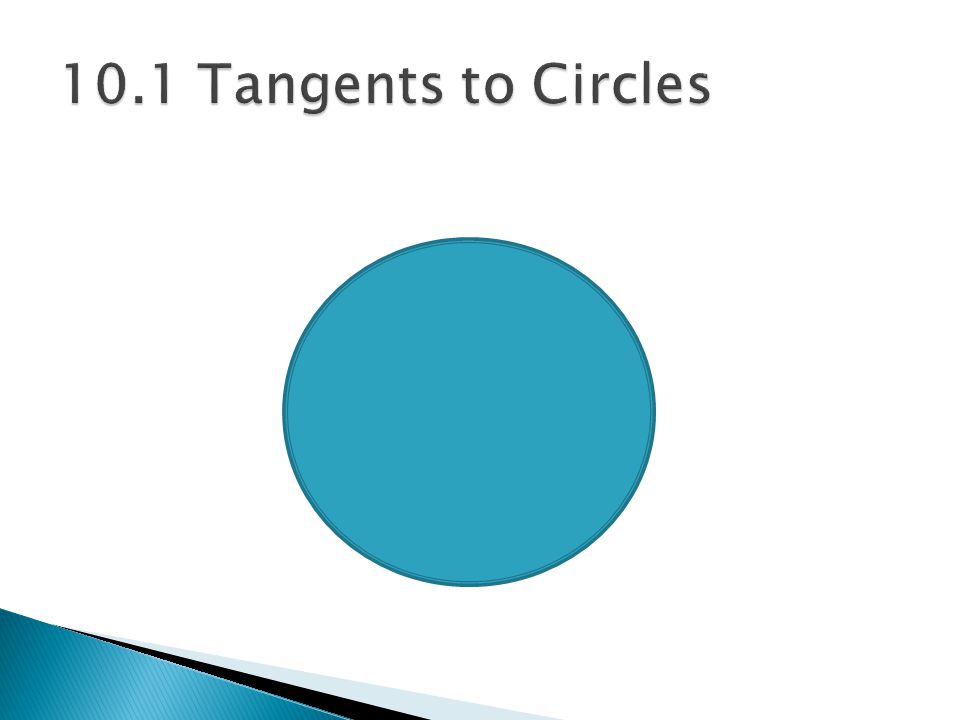 10.1 Tangents to Circles