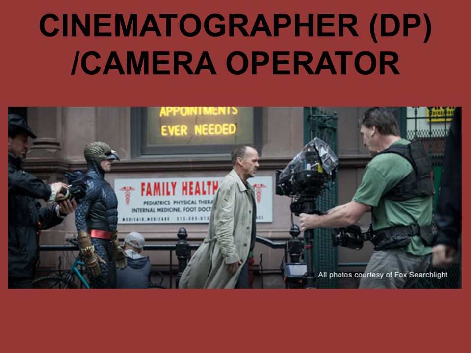 CINEMATOGRAPHER (DP) /CAMERA OPERATOR