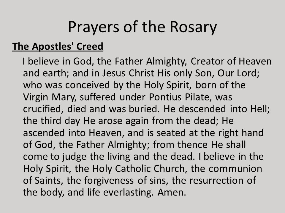 Prayers of the Rosary
