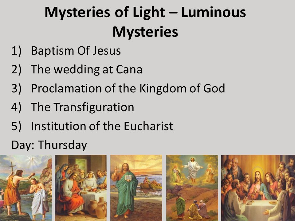 Mysteries of Light – Luminous Mysteries