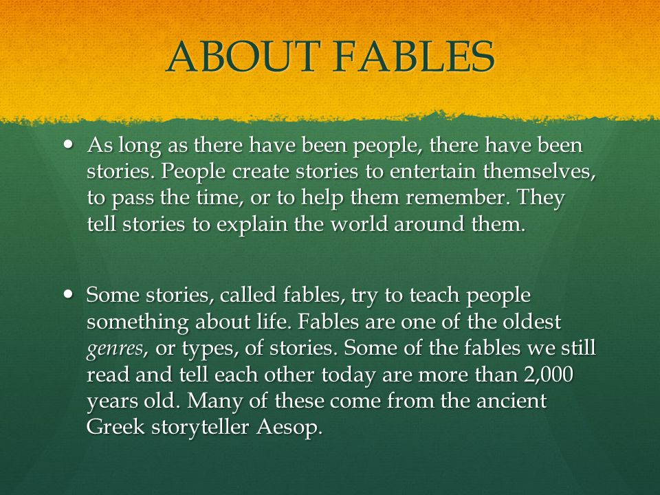 ABOUT FABLES