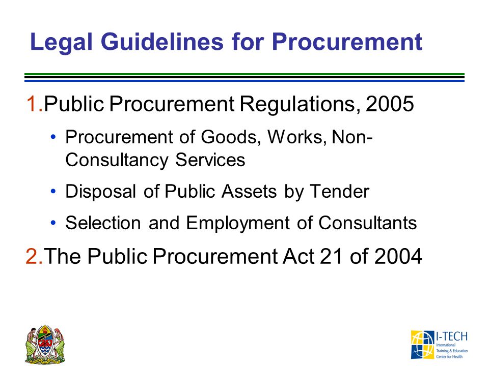 Legal Guidelines for Procurement