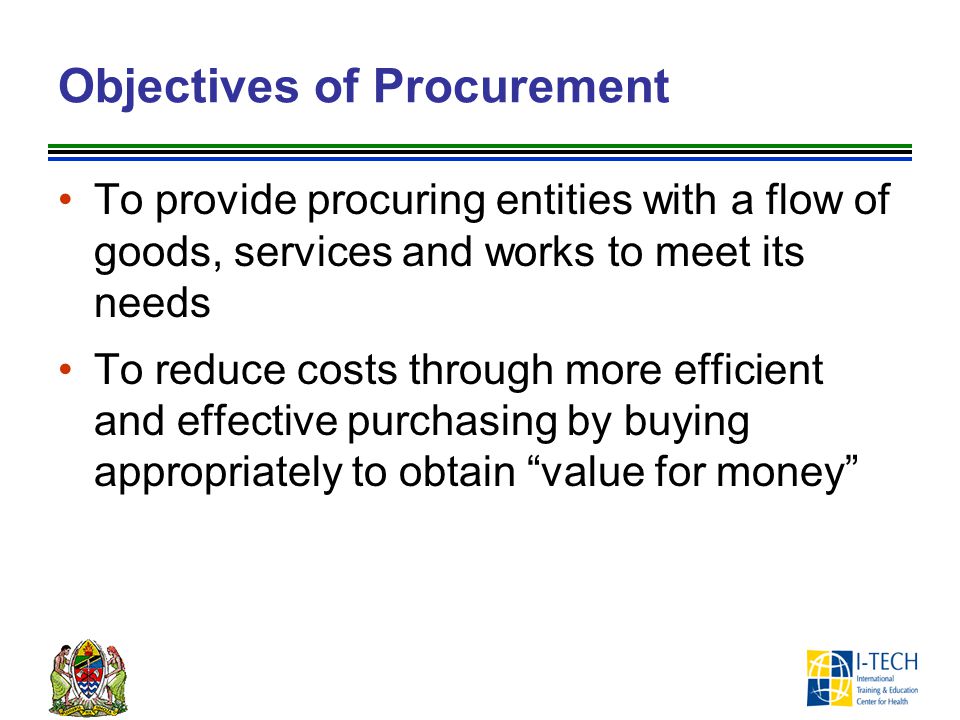 Objectives of Procurement