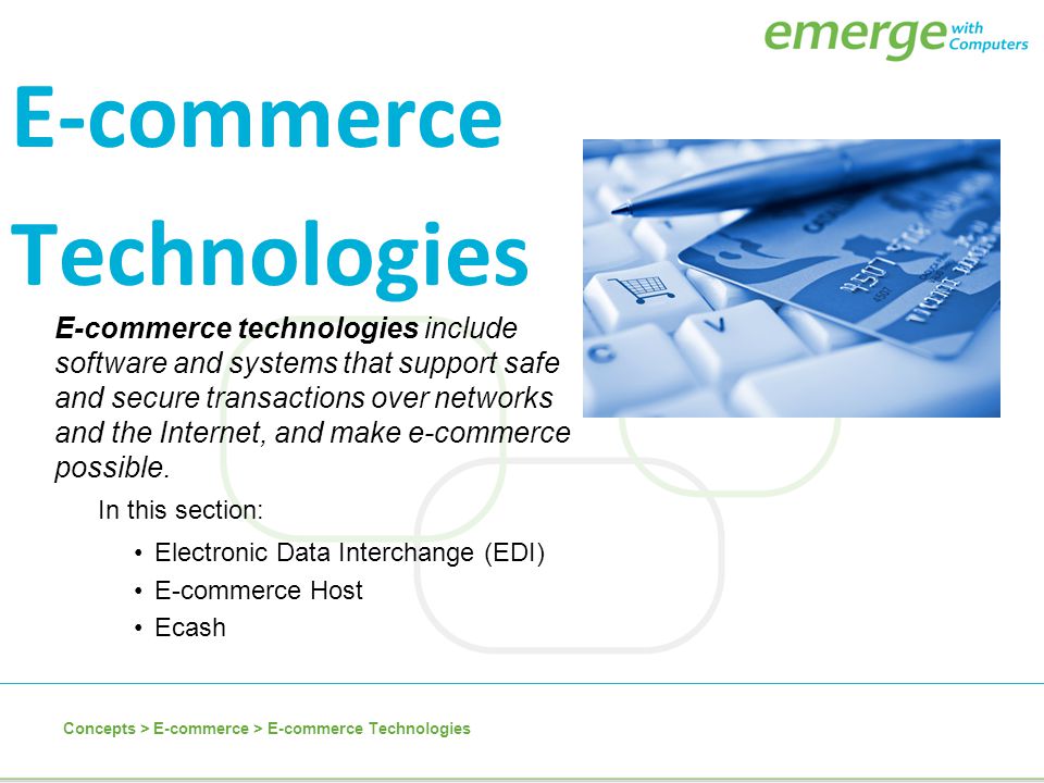 E-commerce Technologies