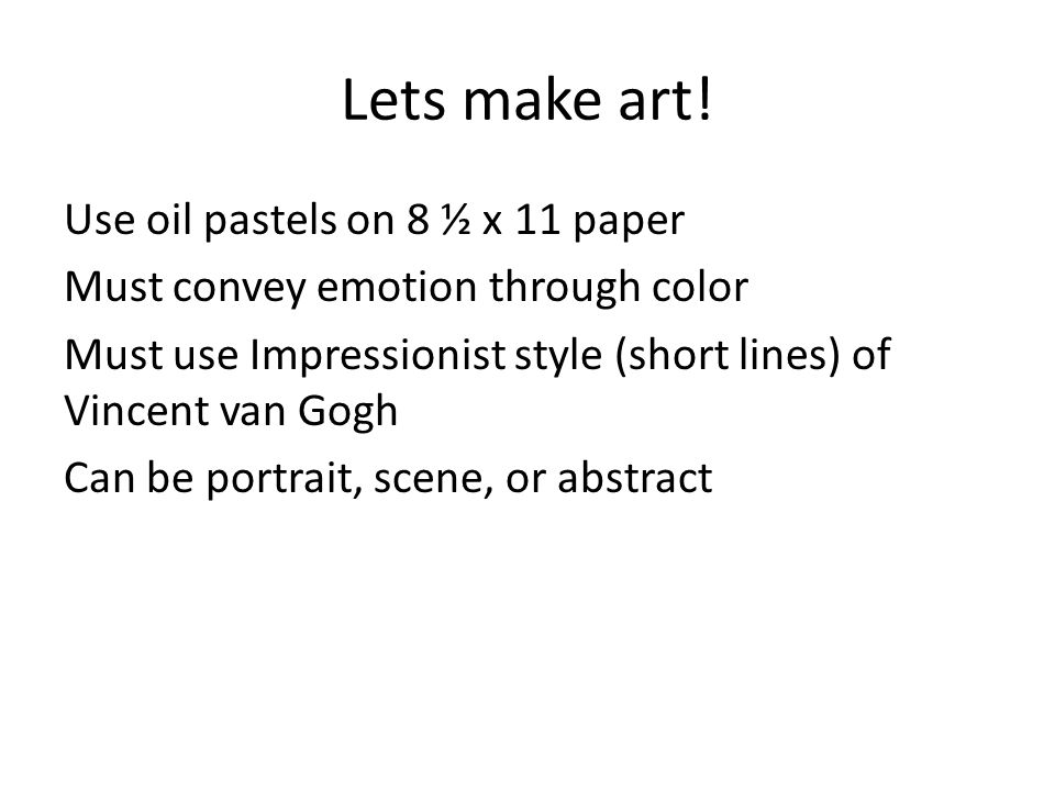 Lets make art!