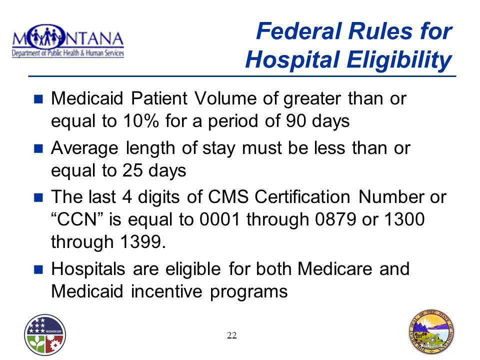 Federal Rules for Hospital Eligibility