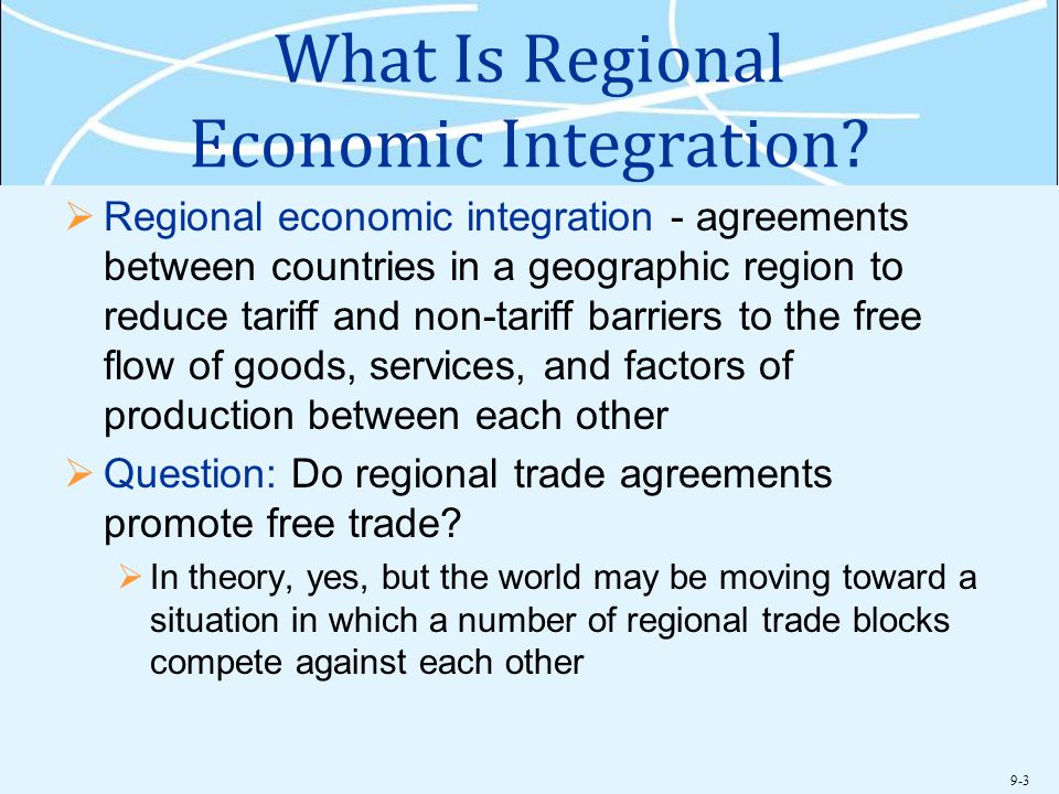 What Is Regional Economic Integration