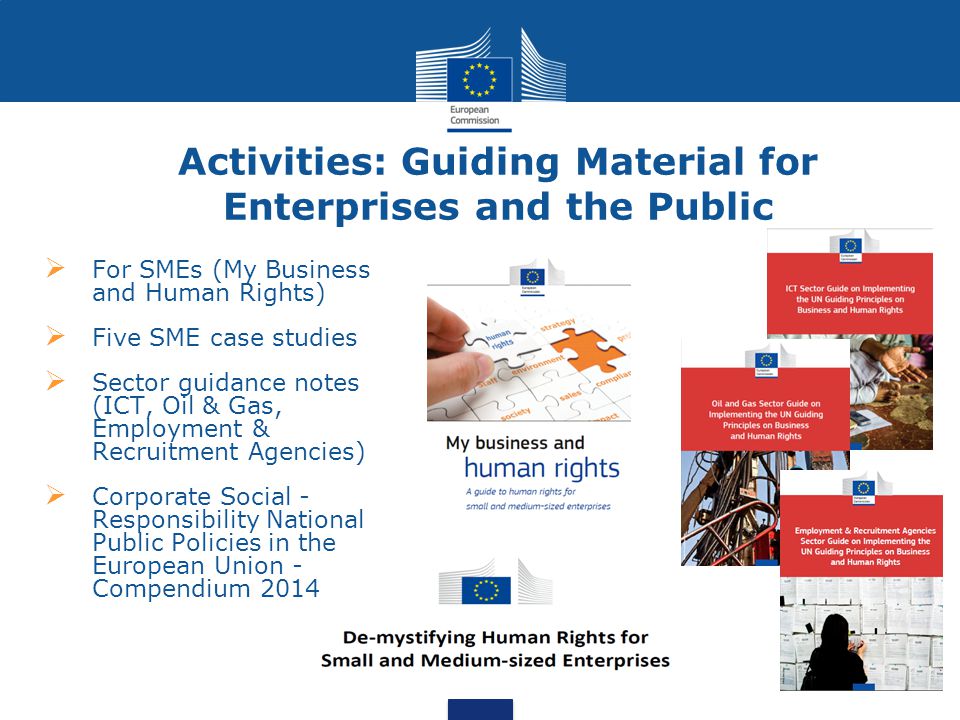 Activities: Guiding Material for Enterprises and the Public