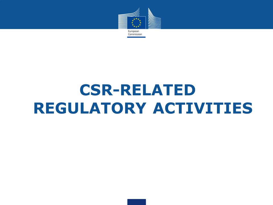 CSR-related Regulatory activities