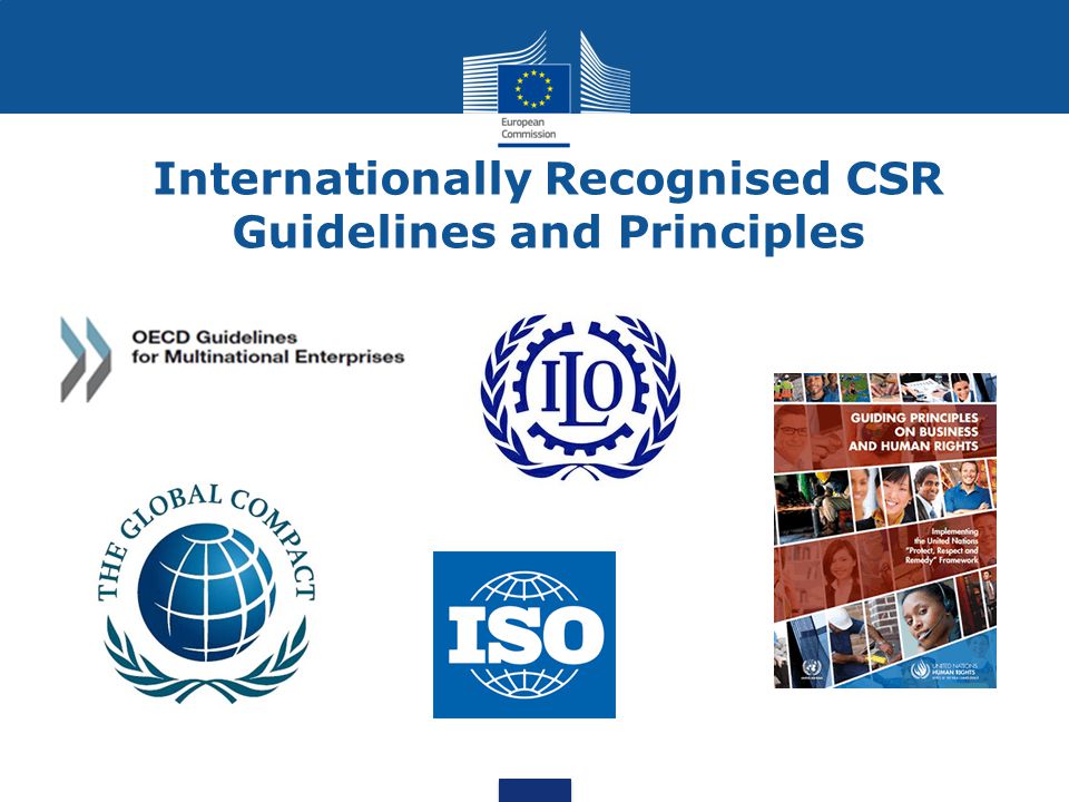 Internationally Recognised CSR Guidelines and Principles