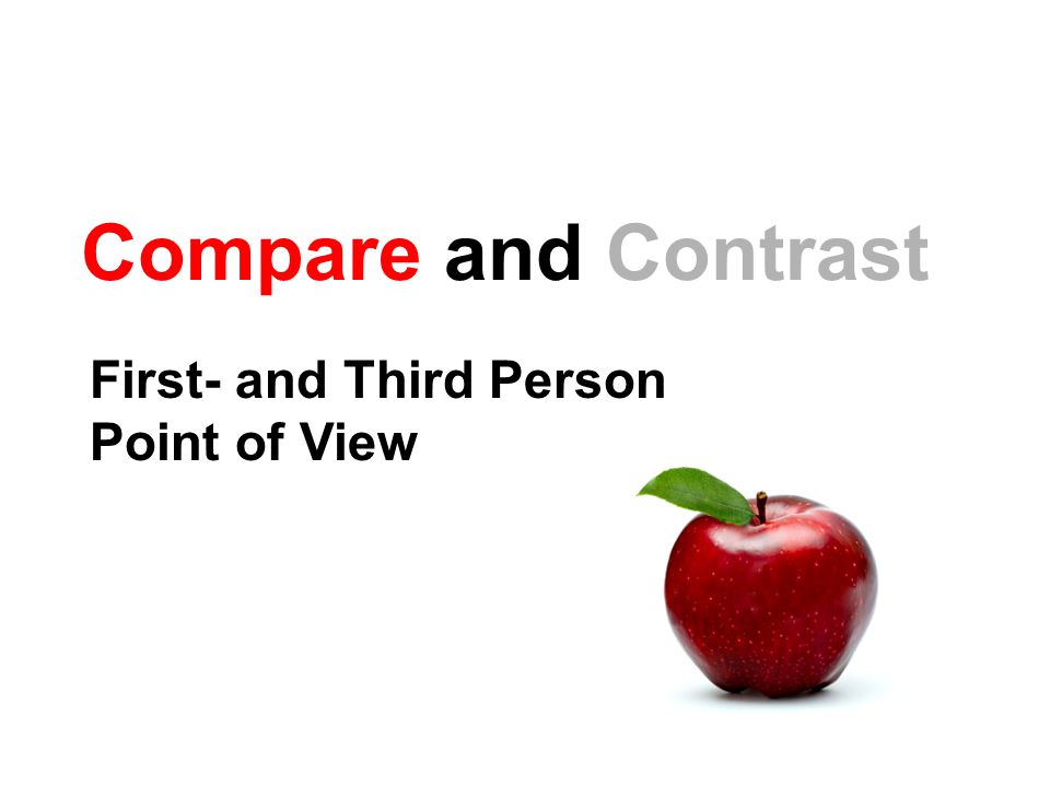 First- and Third Person Point of View