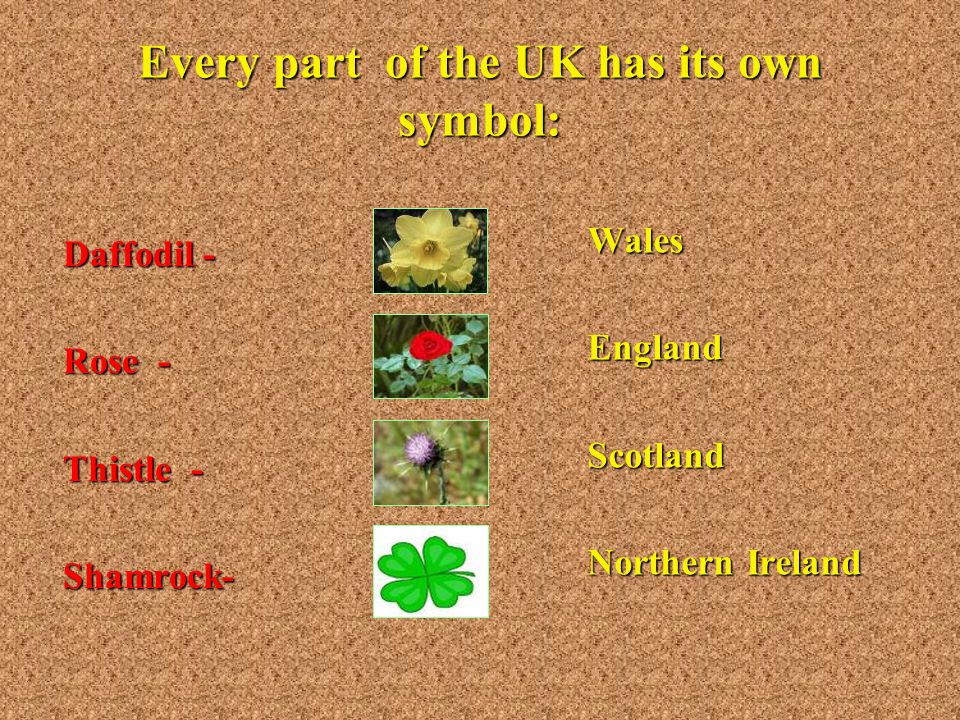 Every part of the UK has its own symbol: