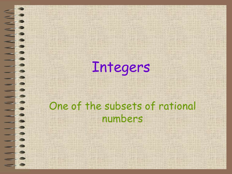 One of the subsets of rational numbers