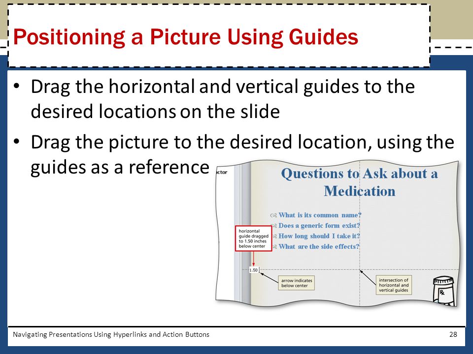 Positioning a Picture Using Guides