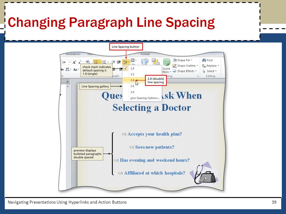 Changing Paragraph Line Spacing