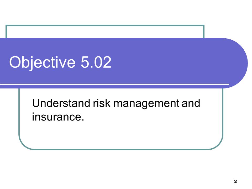Understand risk management and insurance.