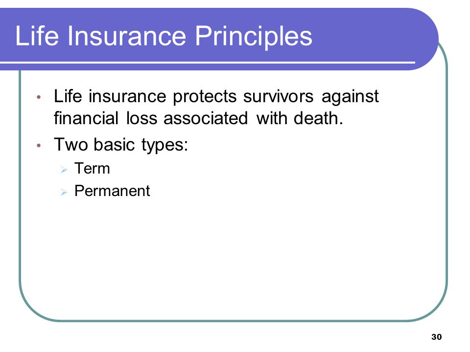 Life Insurance Principles