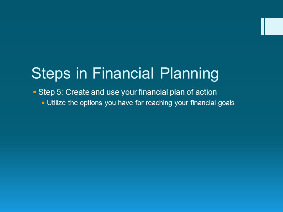 Steps in Financial Planning