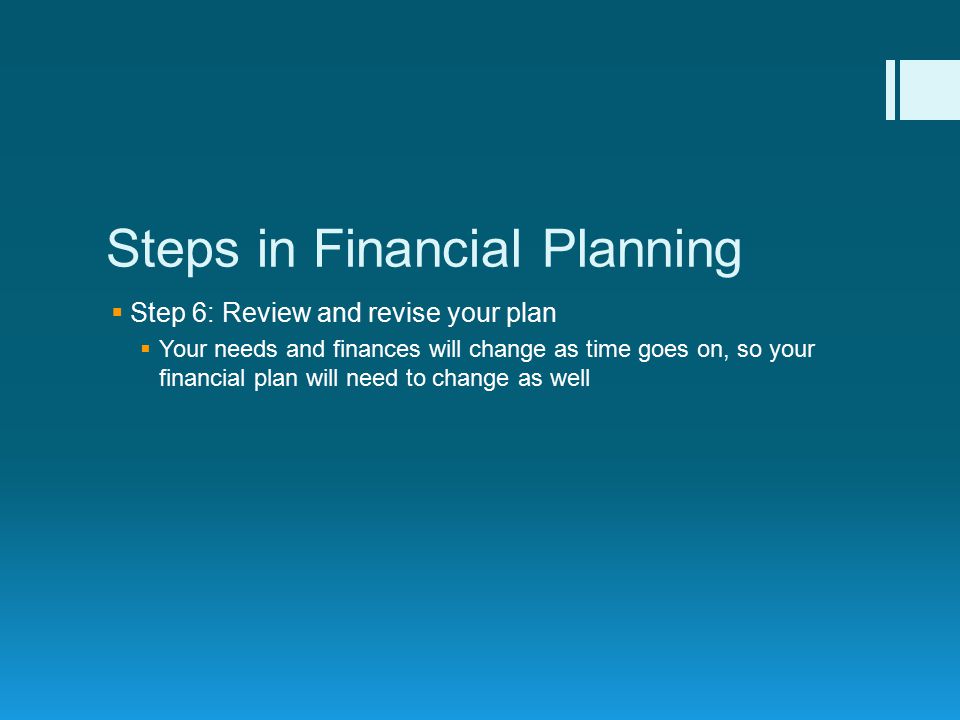 Steps in Financial Planning