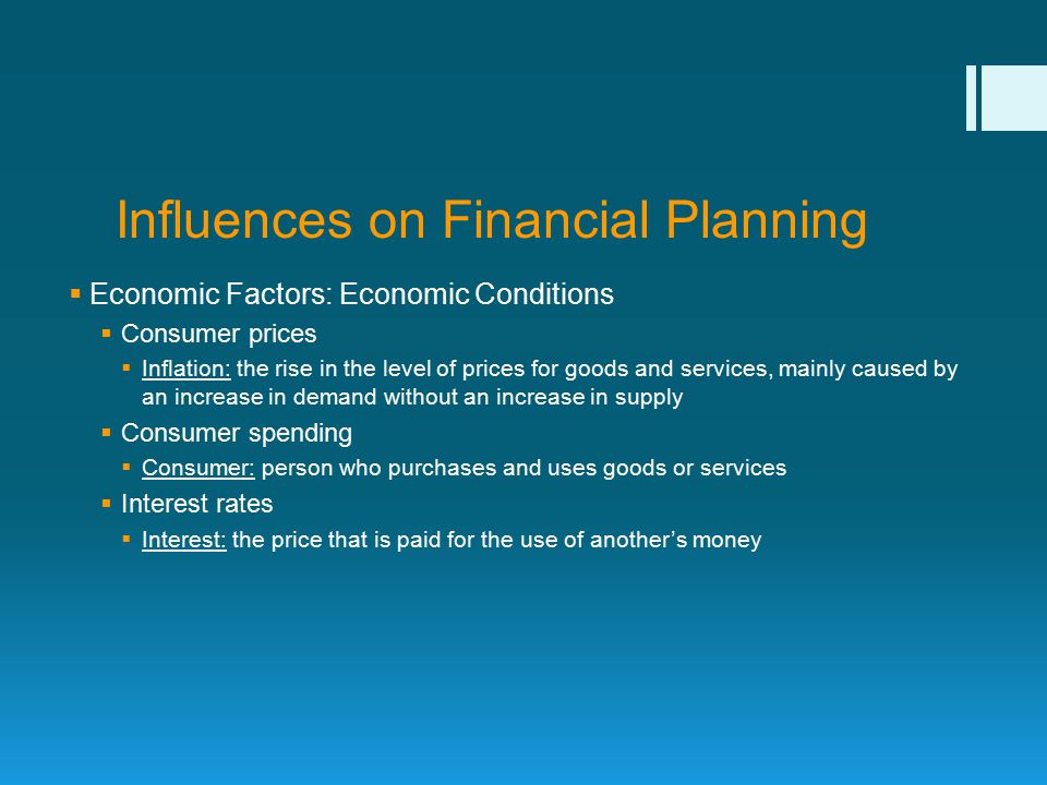 Influences on Financial Planning