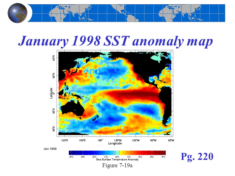 January 1998 SST anomaly map