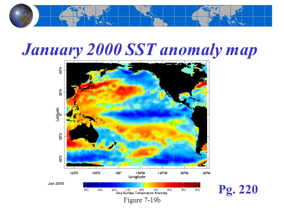 January 2000 SST anomaly map