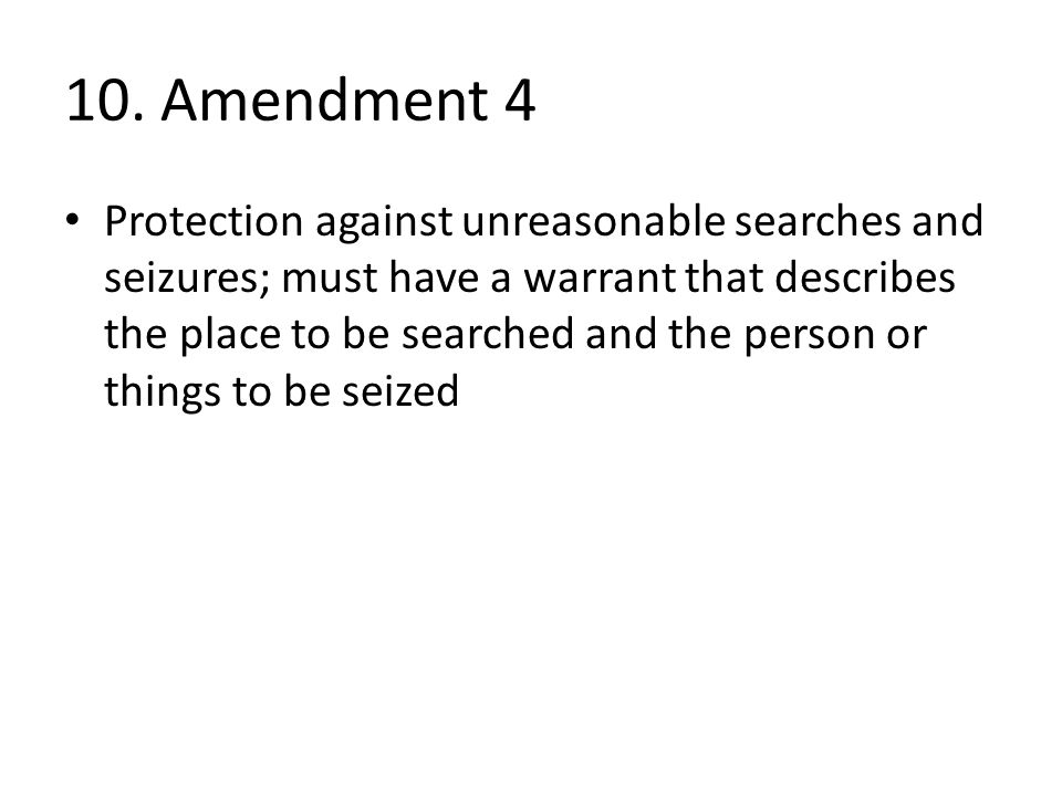 10. Amendment 4