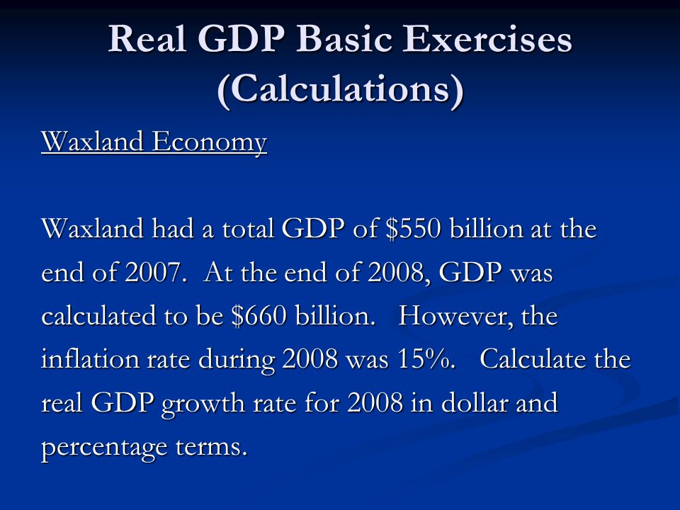 Real GDP Basic Exercises (Calculations)