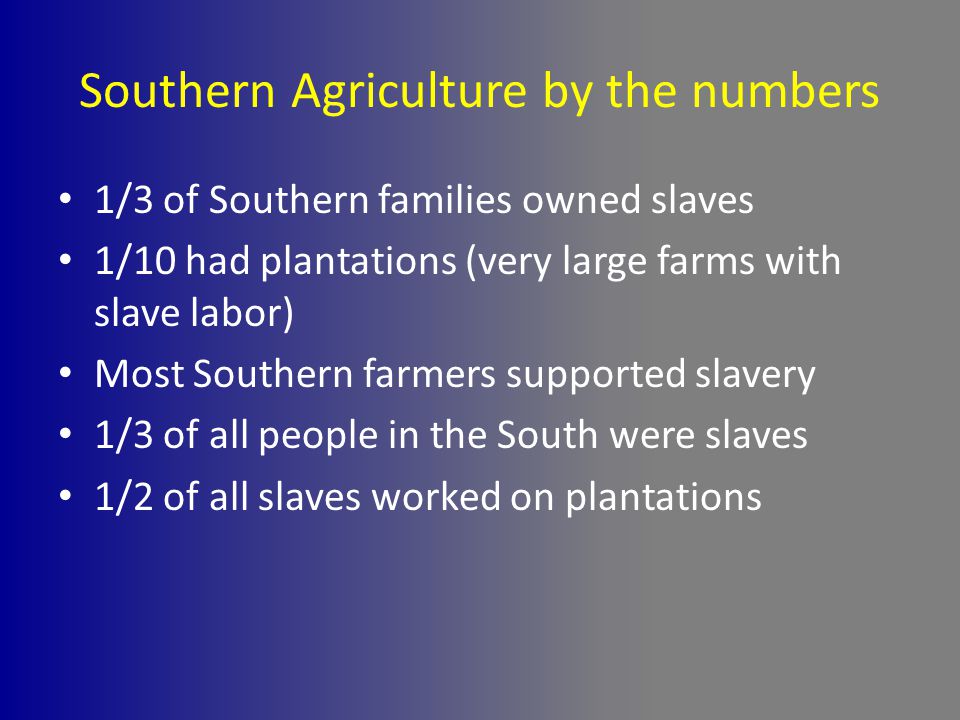 Southern Agriculture by the numbers