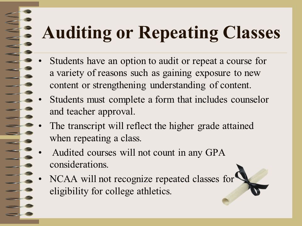 Auditing or Repeating Classes