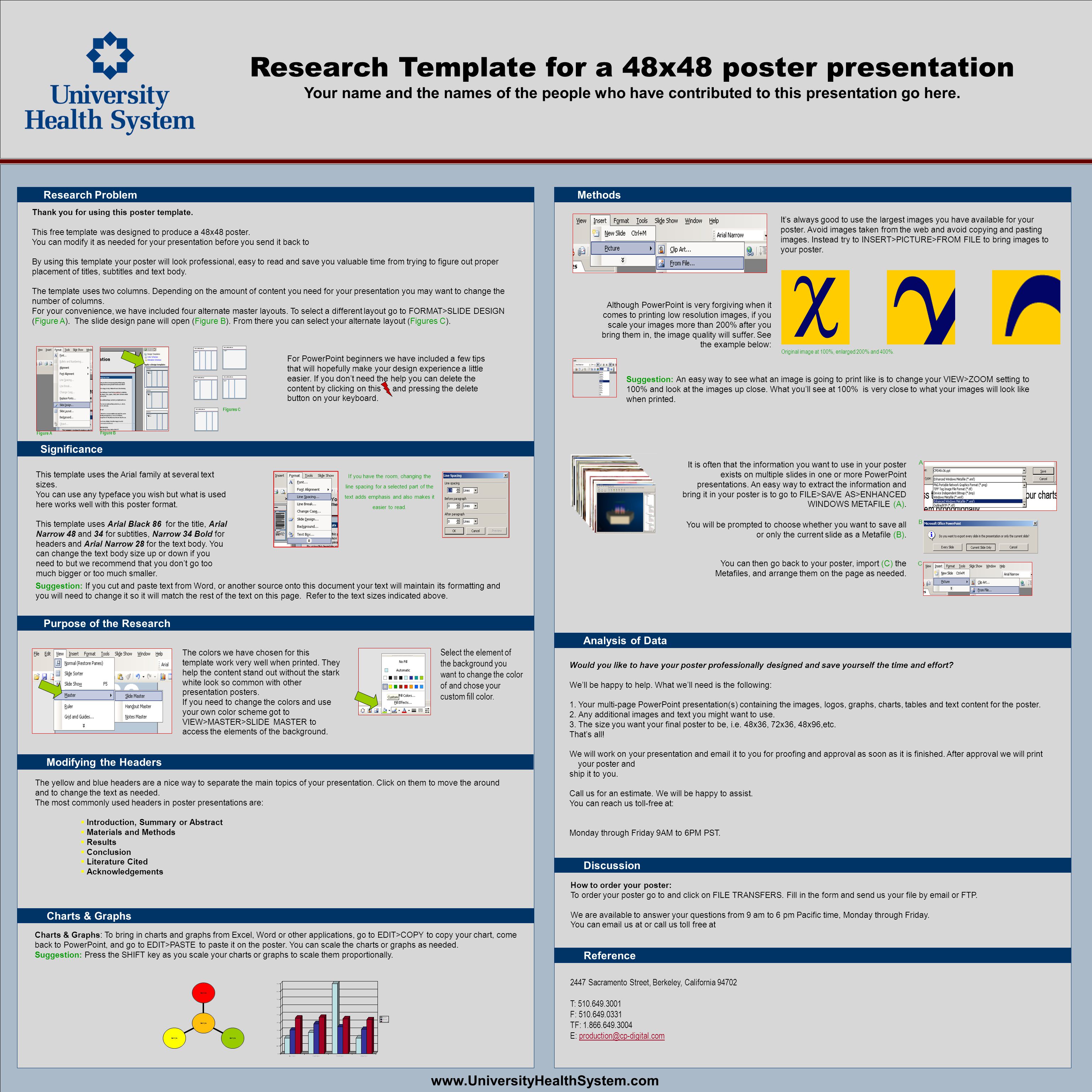 Research Template for a 48x48 poster presentation