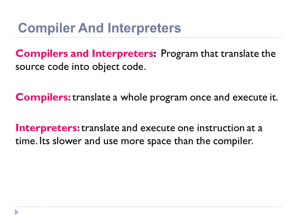Compiler And Interpreters