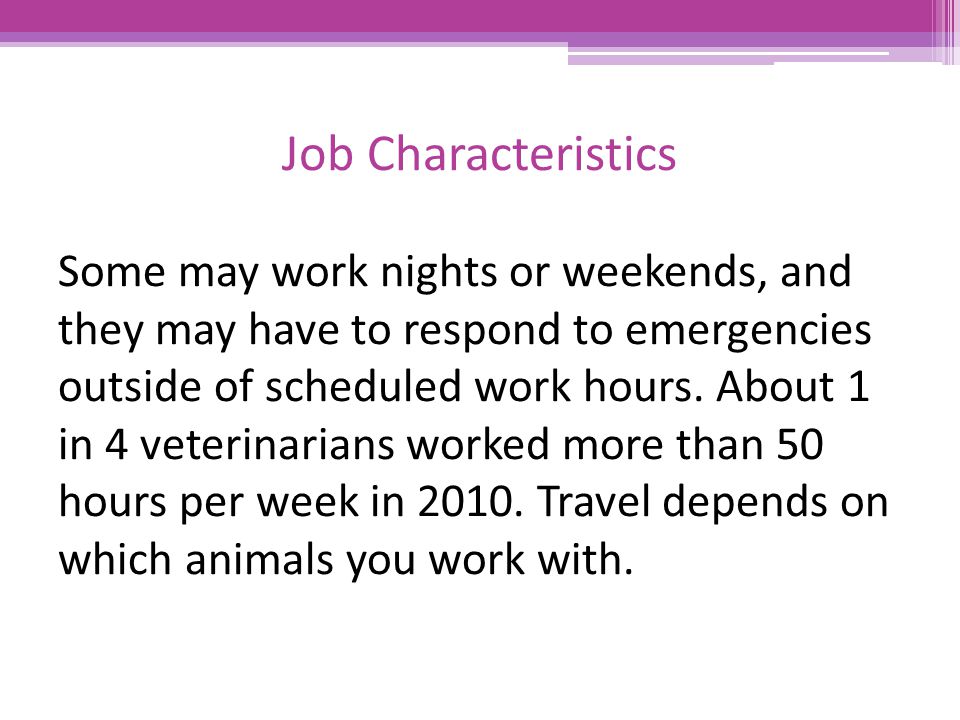 Job Characteristics