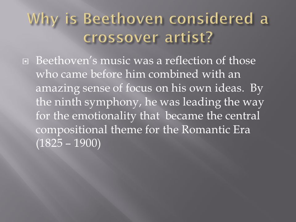 Why is Beethoven considered a crossover artist