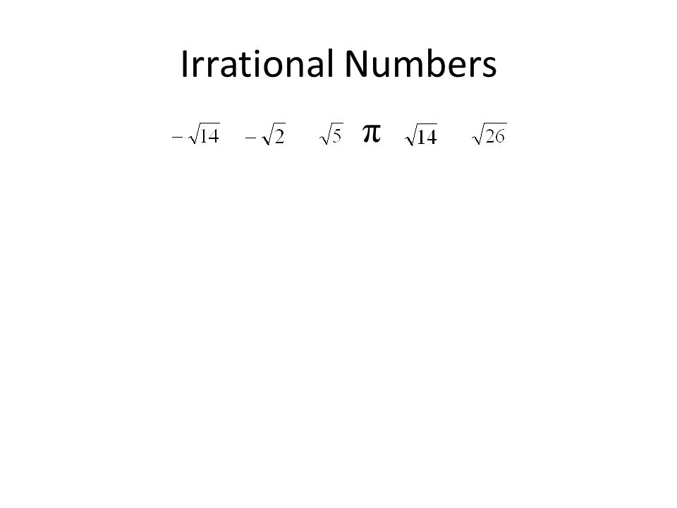 Irrational Numbers π