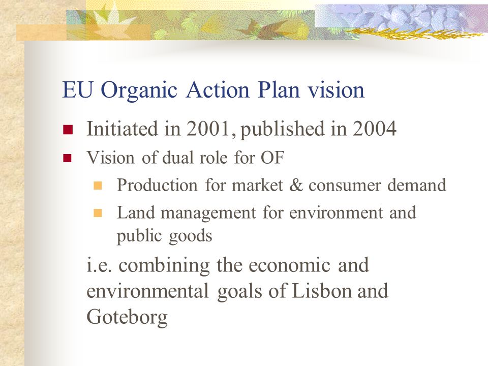 EU Organic Action Plan vision