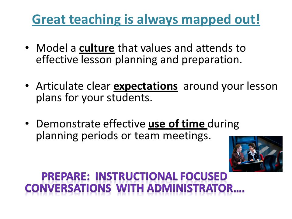 Great teaching is always mapped out!
