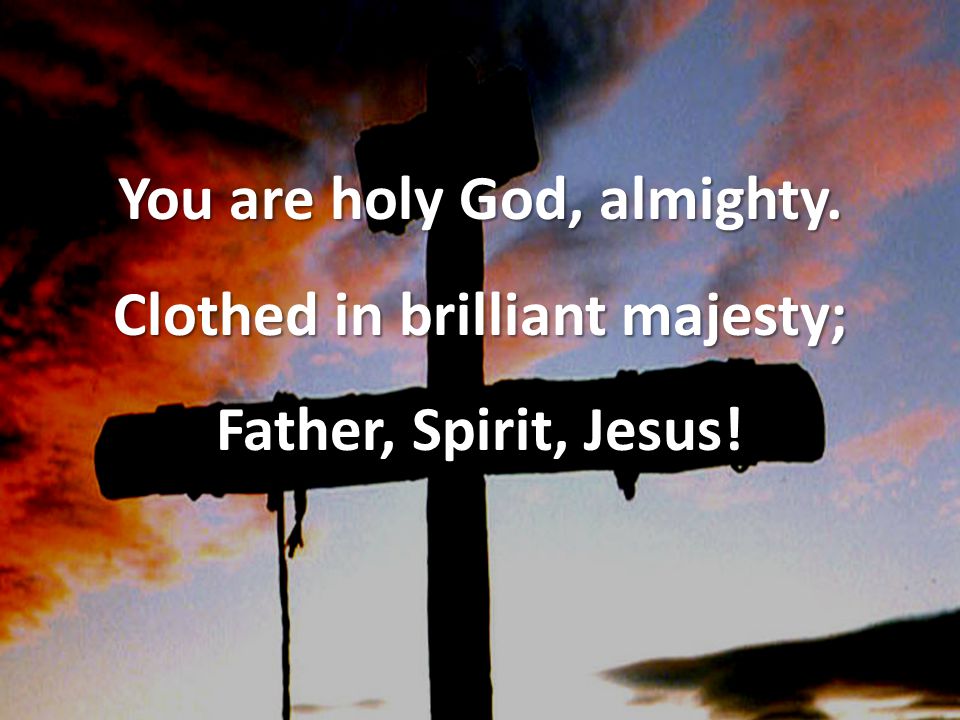 You are holy God, almighty