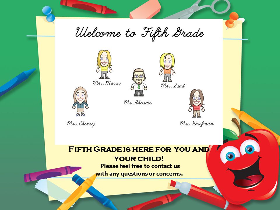 Fifth Grade is here for you and your child!