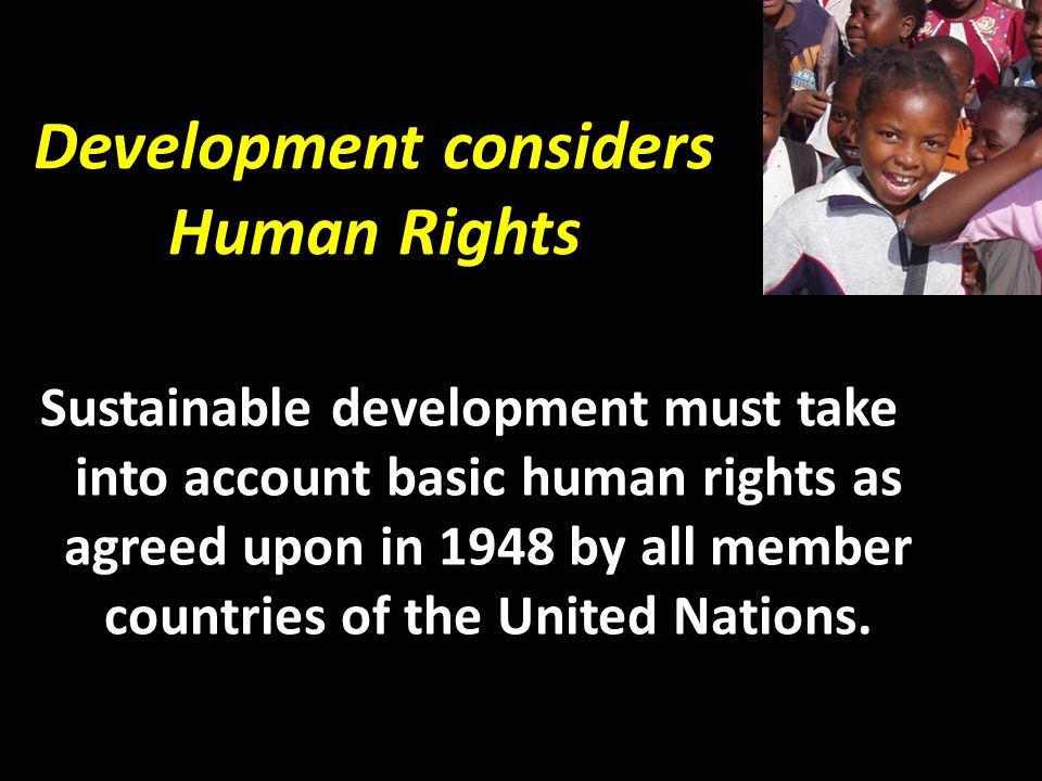 Development considers Human Rights