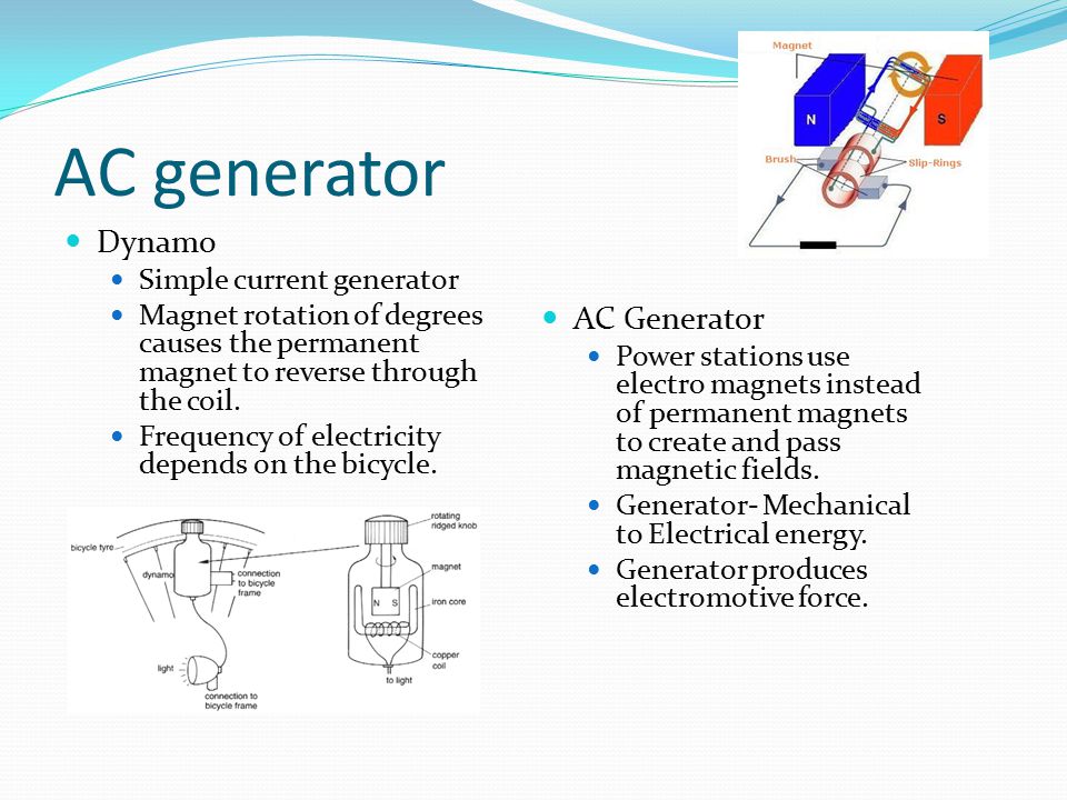AC generator Dynamo AC Generator Simple current generator